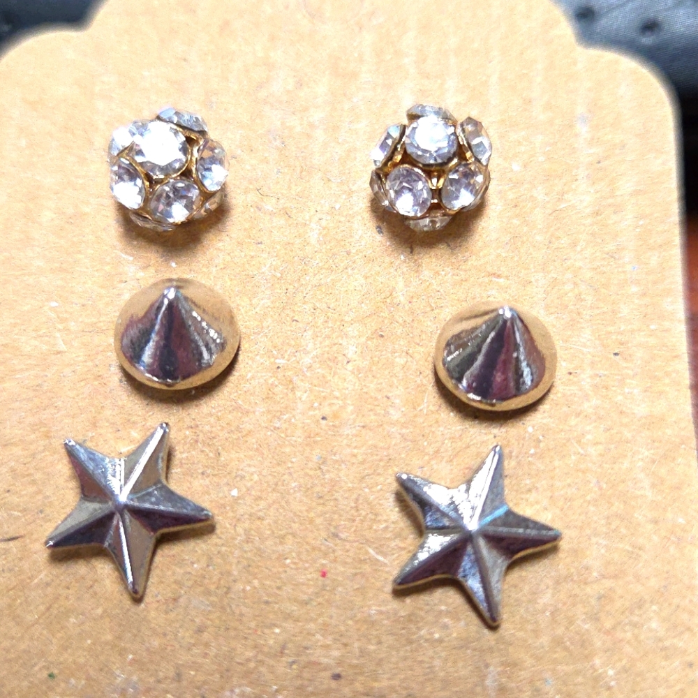Post Earrings Set of 3. #1600